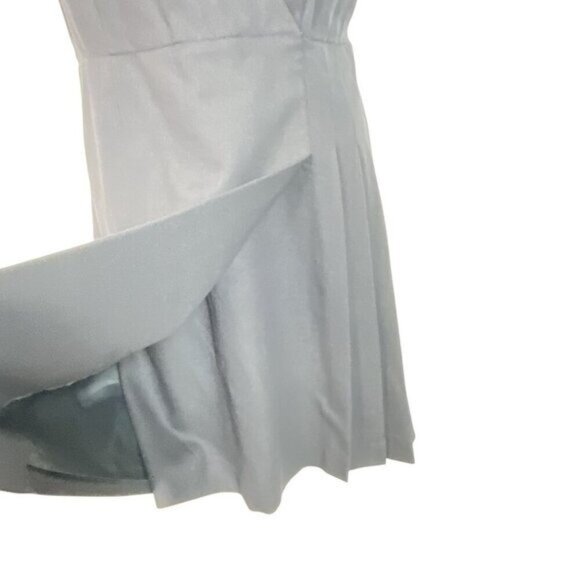 Tory Burch Navy Blue Sleeveless Knee-Length Faux Wrap Wool Dress Size 12 - Picture 4 of 9